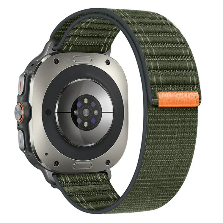 Samsung Galaxy Watch Ultra 47mm / Ultra 2025用 シーウェーブテクスチャー ナイロン フック＆ループファスナーバンド