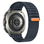 Samsung Galaxy Watch Ultra 47mm / Ultra 2025用 シーウェーブテクスチャー ナイロン フック＆ループファスナーバンド