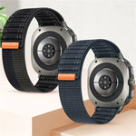 Samsung Galaxy Watch Ultra 47mm / Ultra 2025用 シーウェーブテクスチャー ナイロン フック＆ループファスナーバンド