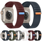 シーウェーブ ナイロン フック＆ループ ファスナーウォッチバンド、Apple Watch Series 4 44mm用、Apple Watch Series 4 40mm用、Apple Watch Series 3 38mm用、Apple Watch Series 3 42mm用