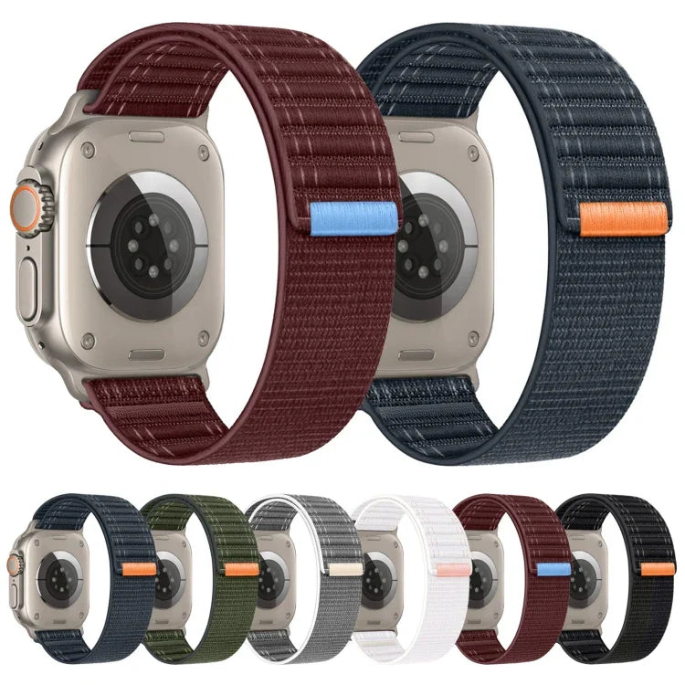 シーウェーブ ナイロン フック＆ループ ファスナーウォッチバンド、Apple Watch Series 4 44mm用、Apple Watch Series 4 40mm用、Apple Watch Series 3 38mm用、Apple Watch Series 3 42mm用