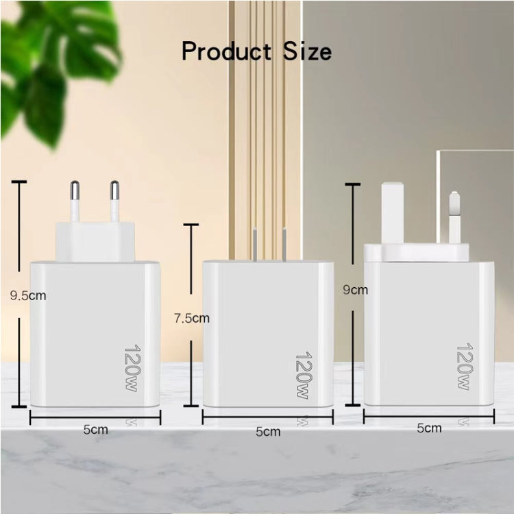 120W 3 PD Type-C デュアルUSB マルチポート充電器 携帯電話用、EUプラグ、EUプラグ