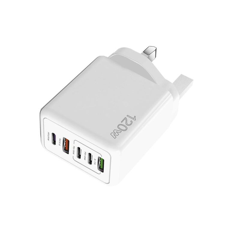 120W 3 PD Type-C デュアルUSB マルチポート充電器 携帯電話用、UKプラグ、UKプラグ