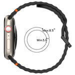 ウェービーグレイン ステッチ入りシリコンウォッチバンド、Apple Watch SE 2023 44mm用、Apple Watch SE 2023 40mm用、Apple Watch Ultra 2 49mm用、Apple Watch Series 9 45mm用