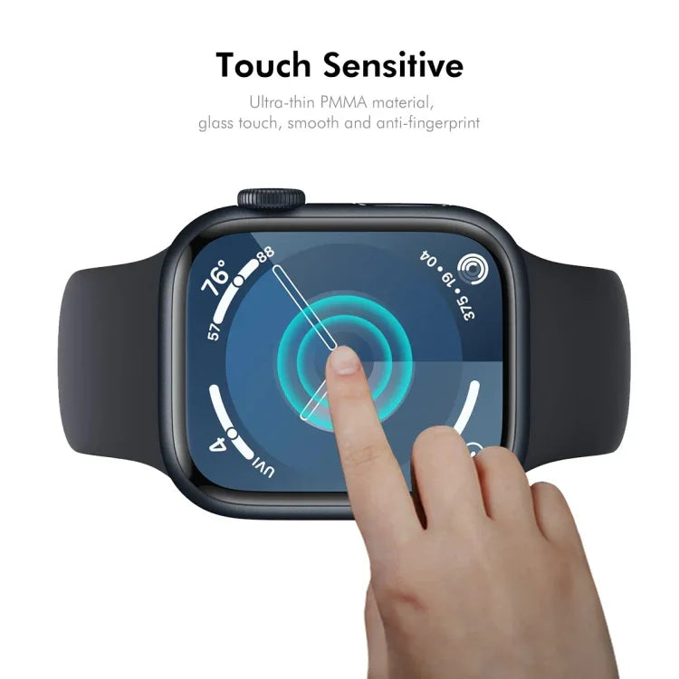 2枚セット ENKAY 3D フルカバレッジ ソフトPCエッジ PMMA HDスクリーンフィルム、Apple Watch Series 11 / 10 46mm用、Apple Watch Series 11 / 10 42mm用
