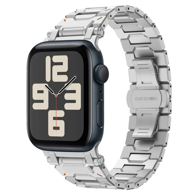 Pathfinder ステンレススチール メタルウォッチバンド、Apple Watch Series 10 46mm 用、Apple Watch SE 2023 44mm 用、Apple Watch Ultra 2 49mm 用、Apple Watch Series 9 45mm 用、Apple Watch Ultra 49mm 用、Apple Watch Series 8 45mm 用、Apple Watch SE 2022 4...