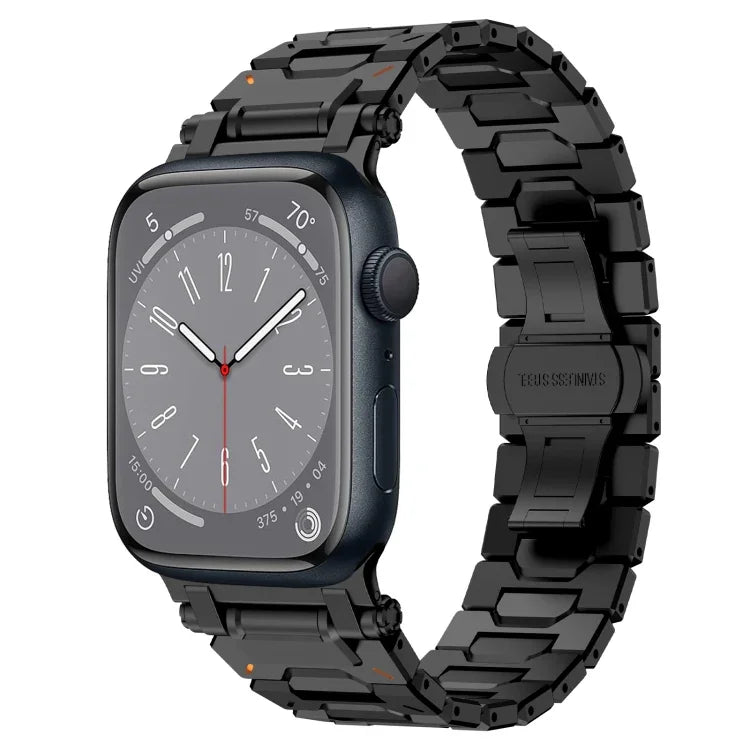 Pathfinder ステンレススチール メタルウォッチバンド、Apple Watch Series 10 46mm 用、Apple Watch SE 2023 44mm 用、Apple Watch Ultra 2 49mm 用、Apple Watch Series 9 45mm 用、Apple Watch Ultra 49mm 用、Apple Watch Series 8 45mm 用、Apple Watch SE 2022 4...