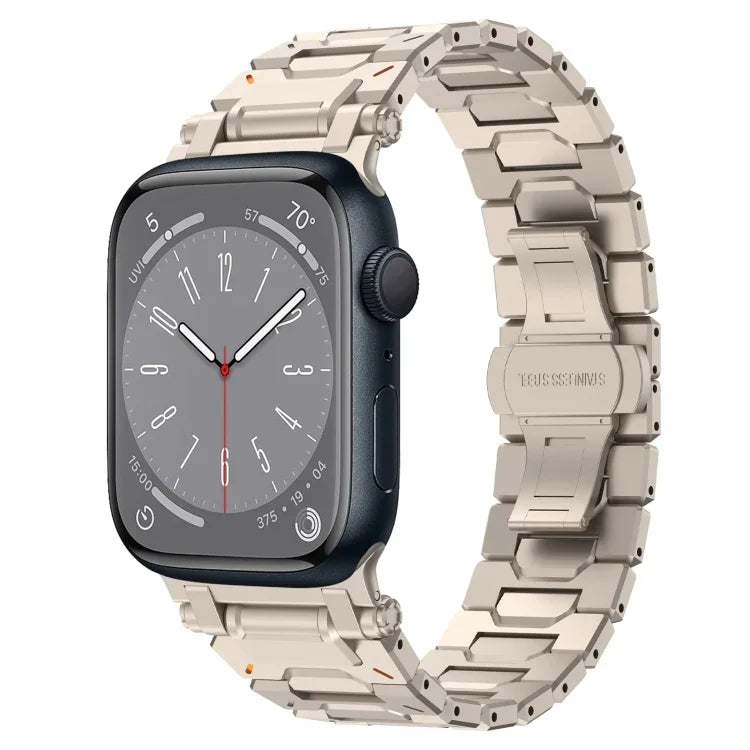 Pathfinder ステンレススチール メタルウォッチバンド、Apple Watch Series 10 46mm 用、Apple Watch SE 2023 44mm 用、Apple Watch Ultra 2 49mm 用、Apple Watch Series 9 45mm 用、Apple Watch Ultra 49mm 用、Apple Watch Series 8 45mm 用、Apple Watch SE 2022 4...