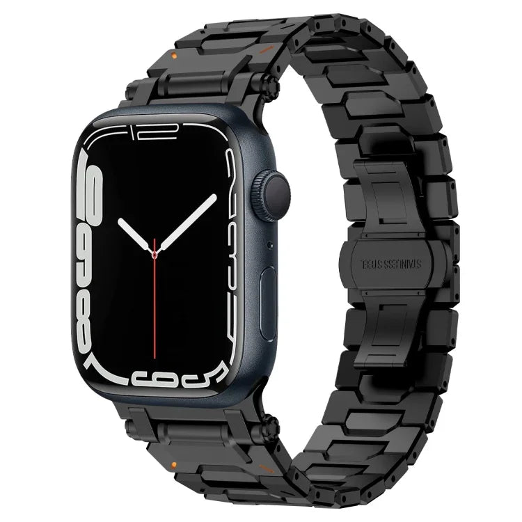 Pathfinder ステンレススチール メタルウォッチバンド、Apple Watch Series 10 46mm 用、Apple Watch SE 2023 44mm 用、Apple Watch Ultra 2 49mm 用、Apple Watch Series 9 45mm 用、Apple Watch Ultra 49mm 用、Apple Watch Series 8 45mm 用、Apple Watch SE 2022 4...