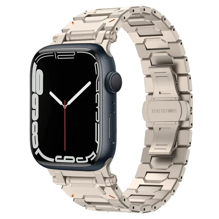 Pathfinder ステンレススチール メタルウォッチバンド、Apple Watch Series 10 46mm 用、Apple Watch SE 2023 44mm 用、Apple Watch Ultra 2 49mm 用、Apple Watch Series 9 45mm 用、Apple Watch Ultra 49mm 用、Apple Watch Series 8 45mm 用、Apple Watch SE 2022 4...