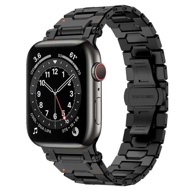 Pathfinder ステンレススチール メタルウォッチバンド、Apple Watch Series 10 46mm 用、Apple Watch SE 2023 44mm 用、Apple Watch Ultra 2 49mm 用、Apple Watch Series 9 45mm 用、Apple Watch Ultra 49mm 用、Apple Watch Series 8 45mm 用、Apple Watch SE 2022 4...