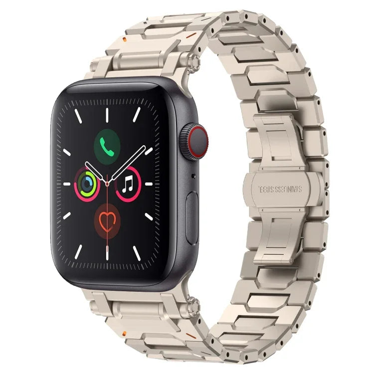 Pathfinder ステンレススチール メタルウォッチバンド、Apple Watch Series 10 46mm 用、Apple Watch SE 2023 44mm 用、Apple Watch Ultra 2 49mm 用、Apple Watch Series 9 45mm 用、Apple Watch Ultra 49mm 用、Apple Watch Series 8 45mm 用、Apple Watch SE 2022 4...