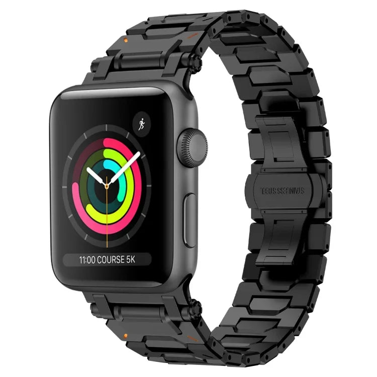 Pathfinder ステンレススチール メタルウォッチバンド、Apple Watch Series 10 46mm 用、Apple Watch SE 2023 44mm 用、Apple Watch Ultra 2 49mm 用、Apple Watch Series 9 45mm 用、Apple Watch Ultra 49mm 用、Apple Watch Series 8 45mm 用、Apple Watch SE 2022 4...