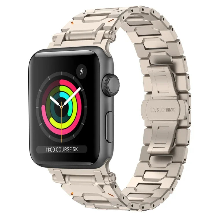 Pathfinder ステンレススチール メタルウォッチバンド、Apple Watch Series 10 46mm 用、Apple Watch SE 2023 44mm 用、Apple Watch Ultra 2 49mm 用、Apple Watch Series 9 45mm 用、Apple Watch Ultra 49mm 用、Apple Watch Series 8 45mm 用、Apple Watch SE 2022 4...