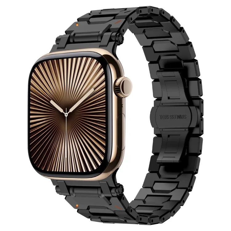Pathfinder ステンレススチール メタルウォッチバンド、Apple Watch Series 10 46mm 用、Apple Watch SE 2023 44mm 用、Apple Watch Ultra 2 49mm 用、Apple Watch Series 9 45mm 用、Apple Watch Ultra 49mm 用、Apple Watch Series 8 45mm 用、Apple Watch SE 2022 4...