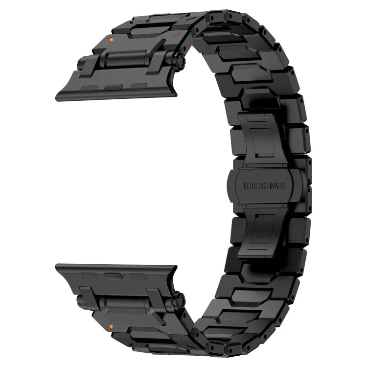 Pathfinder ステンレススチール メタルウォッチバンド、Apple Watch Series 10 46mm 用、Apple Watch SE 2023 44mm 用、Apple Watch Ultra 2 49mm 用、Apple Watch Series 9 45mm 用、Apple Watch Ultra 49mm 用、Apple Watch Series 8 45mm 用、Apple Watch SE 2022 4...