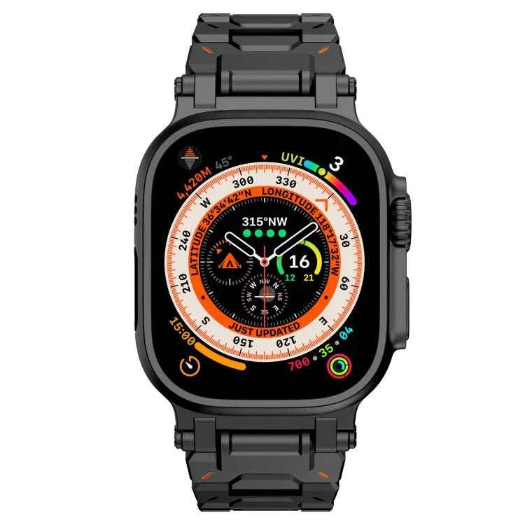 Pathfinder ステンレススチール メタルウォッチバンド、Apple Watch Series 10 46mm 用、Apple Watch SE 2023 44mm 用、Apple Watch Ultra 2 49mm 用、Apple Watch Series 9 45mm 用、Apple Watch Ultra 49mm 用、Apple Watch Series 8 45mm 用、Apple Watch SE 2022 4...