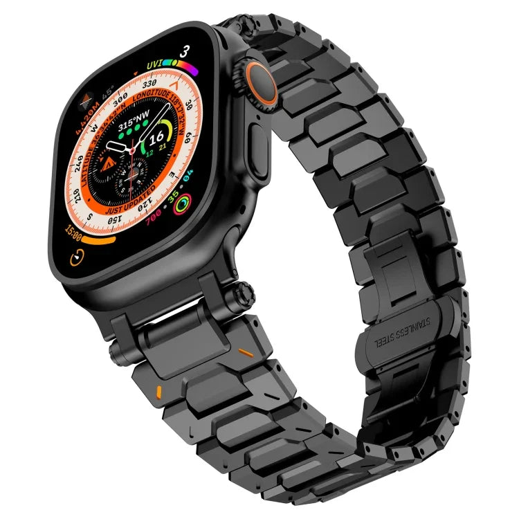Pathfinder ステンレススチール メタルウォッチバンド、Apple Watch Series 10 46mm 用、Apple Watch SE 2023 44mm 用、Apple Watch Ultra 2 49mm 用、Apple Watch Series 9 45mm 用、Apple Watch Ultra 49mm 用、Apple Watch Series 8 45mm 用、Apple Watch SE 2022 4...