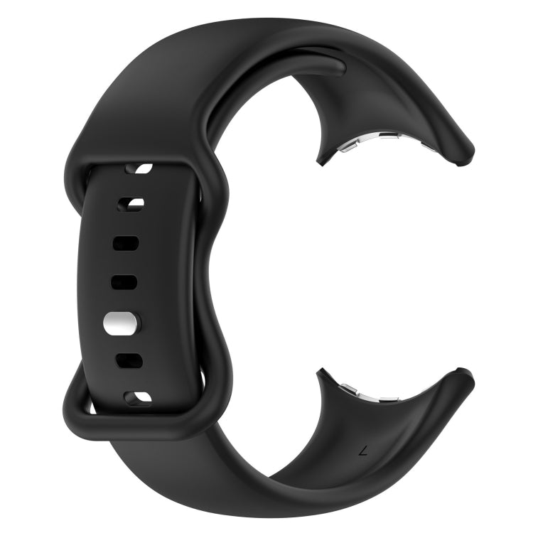ソリッドカラー バタフライバックル シリコン製腕時計バンド, サイズ: S, Google Pixel Watch 4 / Watch 3 45mm用