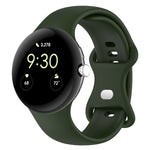 ソリッドカラー バタフライバックル シリコン製腕時計バンド, サイズ: S, Google Pixel Watch 4 / Watch 3 45mm用