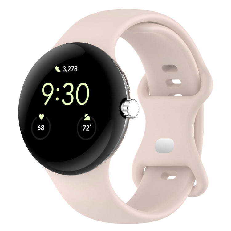 ソリッドカラー バタフライバックル シリコン製腕時計バンド, サイズ: S, Google Pixel Watch 4 / Watch 3 45mm用