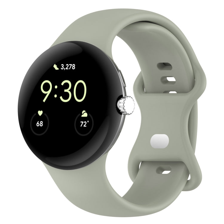 ソリッドカラー バタフライバックル シリコン製腕時計バンド, サイズ: S, Google Pixel Watch 4 / Watch 3 45mm用