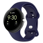 ソリッドカラー バタフライバックル シリコン製腕時計バンド, サイズ: S, Google Pixel Watch 4 / Watch 3 45mm用
