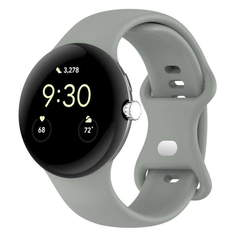 ソリッドカラー バタフライバックル シリコン製腕時計バンド, サイズ: S, Google Pixel Watch 4 / Watch 3 45mm用