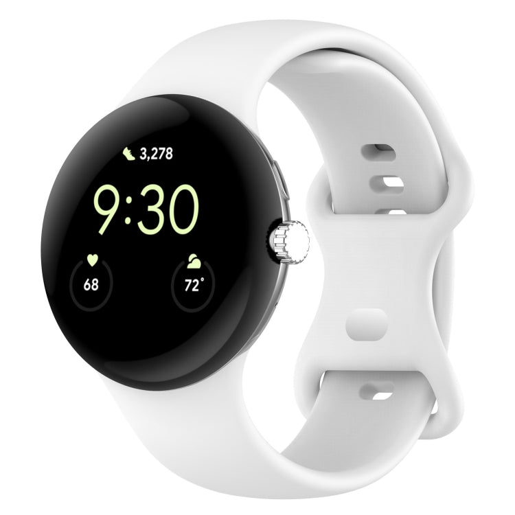 ソリッドカラー バタフライバックル シリコン製腕時計バンド, サイズ: S, Google Pixel Watch 4 / Watch 3 45mm用