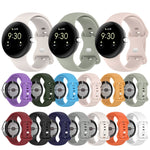 ソリッドカラー バタフライバックル シリコン製腕時計バンド, サイズ: S, Google Pixel Watch 4 / Watch 3 45mm用