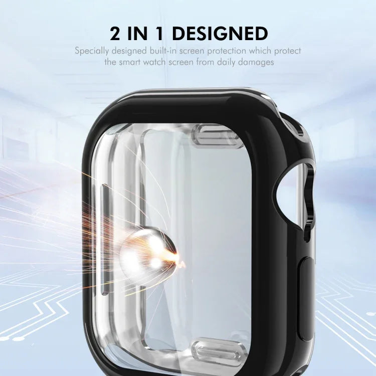 ENKAY Hat-Prince 電気めっきソフトTPUケースとスクリーンフィルム、Apple Watch Series 11 / 10 46mm 用、Apple Watch Series 11 / 10 42mm 用