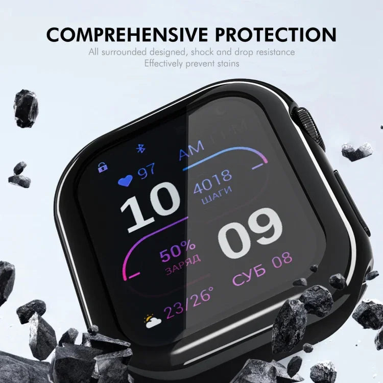 ENKAY Hat-Prince 電気めっきソフトTPUケースとスクリーンフィルム、Apple Watch Series 11 / 10 46mm 用、Apple Watch Series 11 / 10 42mm 用