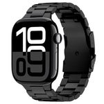 Three Beads Titanium Alloy Metal Watch Band, For Apple Watch Series 10 46mm, For Apple Watch Series 10 42mm, For Apple Watch SE 2023 44mm, For Apple Watch SE 2023 40mm, For Apple Watch Ultra 2 49mm, For Apple Watch Series 9 45mm                        ...