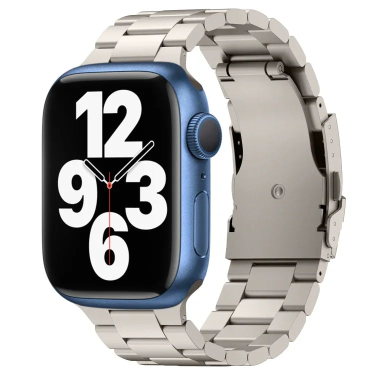 スリービーズ チタン合金メタルウォッチバンド、Apple Watch Series 7 41mm 用、Apple Watch Series 7 45mm 用、Apple Watch Series 6 40mm 用、Apple Watch Series 6 44mm 用、Apple Watch Series 5 44mm 用、Apple Watch Series 5 40mm 用                       ...