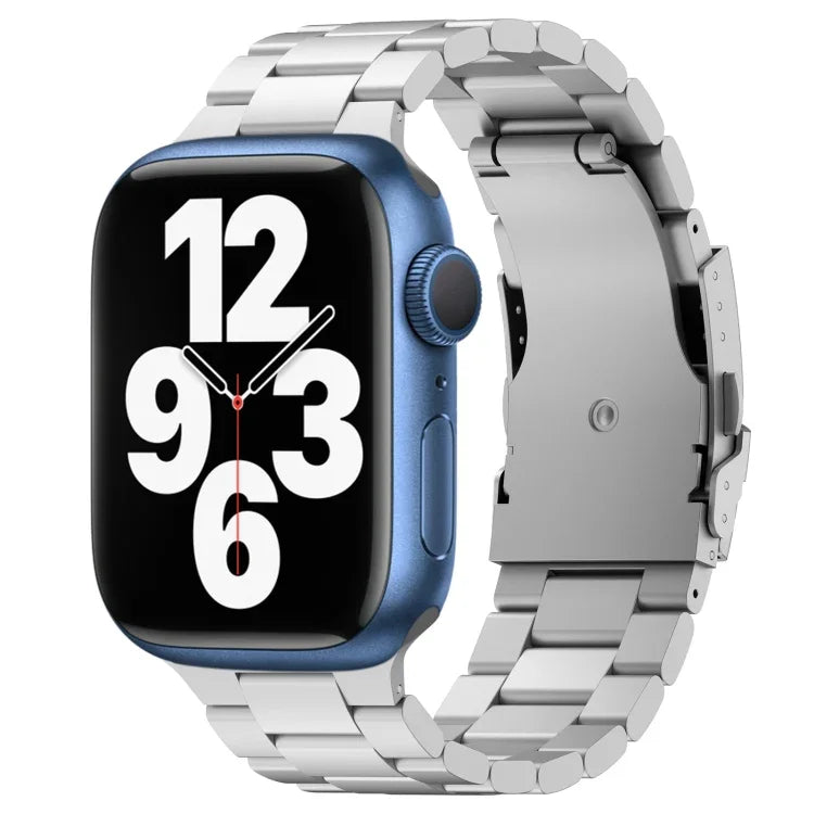 スリービーズ チタン合金メタルウォッチバンド、Apple Watch Series 7 41mm 用、Apple Watch Series 7 45mm 用、Apple Watch Series 6 40mm 用、Apple Watch Series 6 44mm 用、Apple Watch Series 5 44mm 用、Apple Watch Series 5 40mm 用                       ...