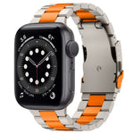 スリービーズ チタン合金メタルウォッチバンド、Apple Watch Series 7 41mm 用、Apple Watch Series 7 45mm 用、Apple Watch Series 6 40mm 用、Apple Watch Series 6 44mm 用、Apple Watch Series 5 44mm 用、Apple Watch Series 5 40mm 用                       ...