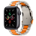 スリービーズ チタン合金メタルウォッチバンド、Apple Watch Series 7 41mm 用、Apple Watch Series 7 45mm 用、Apple Watch Series 6 40mm 用、Apple Watch Series 6 44mm 用、Apple Watch Series 5 44mm 用、Apple Watch Series 5 40mm 用                       ...