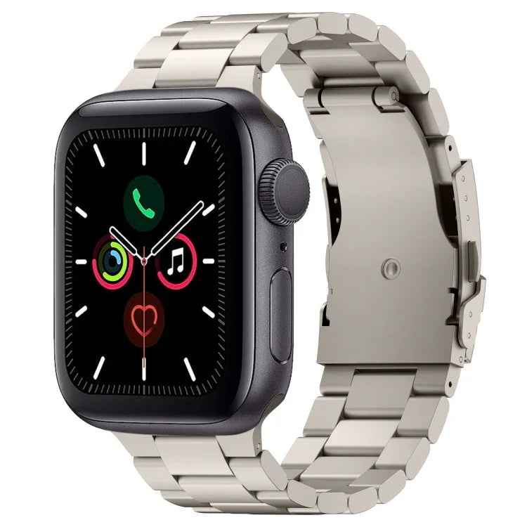 スリービーズ チタン合金メタルウォッチバンド、Apple Watch Series 7 41mm 用、Apple Watch Series 7 45mm 用、Apple Watch Series 6 40mm 用、Apple Watch Series 6 44mm 用、Apple Watch Series 5 44mm 用、Apple Watch Series 5 40mm 用                       ...