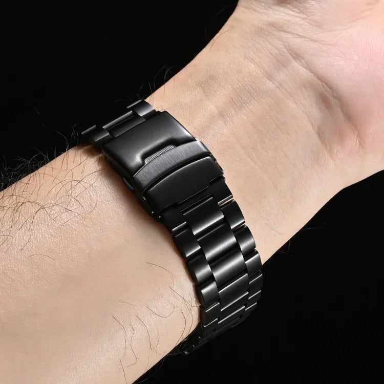 スリービーズ チタン合金メタルウォッチバンド、Apple Watch Series 7 41mm 用、Apple Watch Series 7 45mm 用、Apple Watch Series 6 40mm 用、Apple Watch Series 6 44mm 用、Apple Watch Series 5 44mm 用、Apple Watch Series 5 40mm 用                       ...