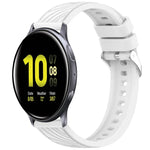 ストライプテクスチャーシリコン 20mm 時計バンド、Samsung Galaxy Watch Active2 44mm 用、Samsung Galaxy Watch Active2 40mm 用