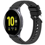 ストライプテクスチャーシリコン 20mm 時計バンド、Samsung Galaxy Watch Active2 44mm 用、Samsung Galaxy Watch Active2 40mm 用