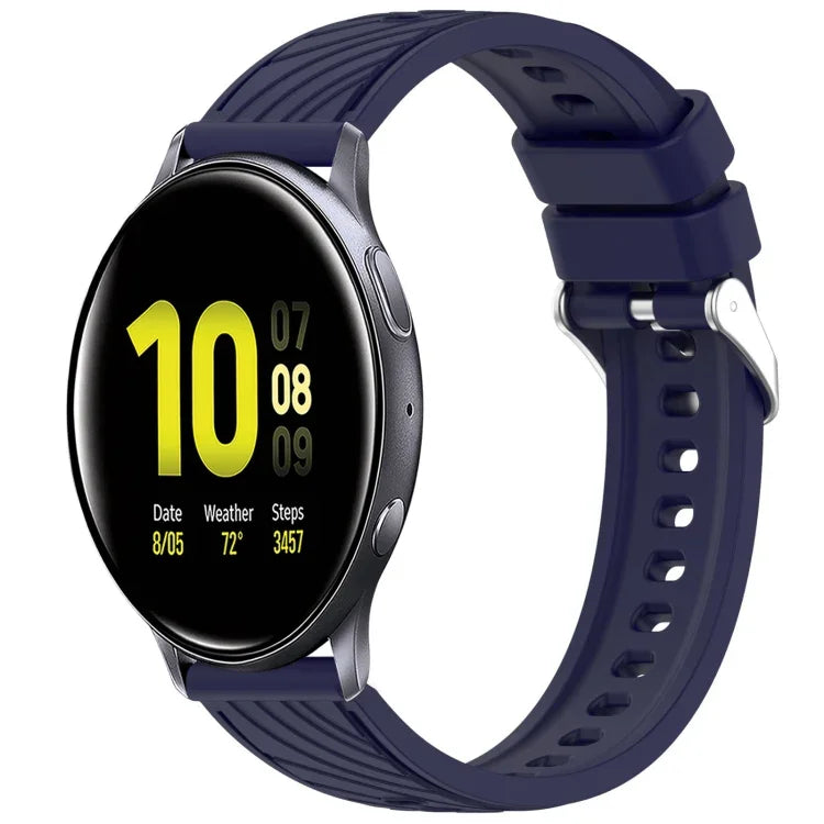 ストライプテクスチャーシリコン 20mm 時計バンド、Samsung Galaxy Watch Active2 44mm 用、Samsung Galaxy Watch Active2 40mm 用