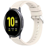 ストライプテクスチャーシリコン 20mm 時計バンド、Samsung Galaxy Watch Active2 44mm 用、Samsung Galaxy Watch Active2 40mm 用