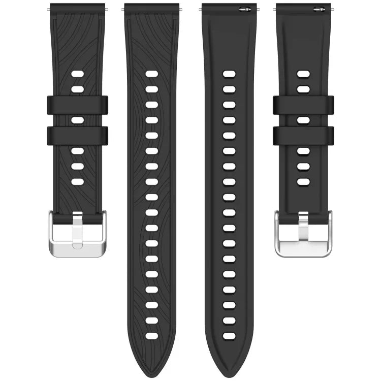 ストライプテクスチャーシリコン 20mm 時計バンド、Samsung Galaxy Watch Active2 44mm 用、Samsung Galaxy Watch Active2 40mm 用