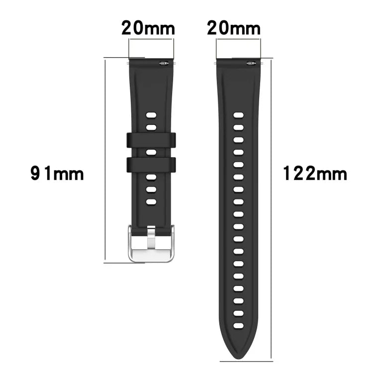 ストライプテクスチャーシリコン 20mm 時計バンド、Samsung Galaxy Watch Active2 44mm 用、Samsung Galaxy Watch Active2 40mm 用