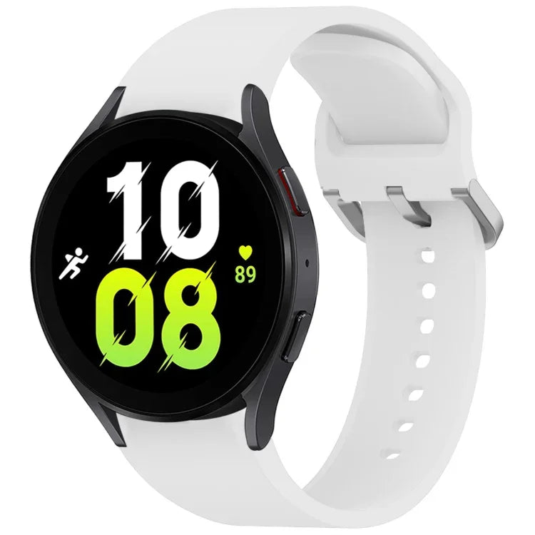 無地カラフルバックル クイックリリース シリコン時計バンド、Samsung Galaxy Watch 5 40 / 44mm 用、Samsung Galaxy Watch 5 Pro 用、Samsung Galaxy Watch 4 40 / 44mm 用、Samsung Galaxy Watch 4 Classic 46 / 42mm 用