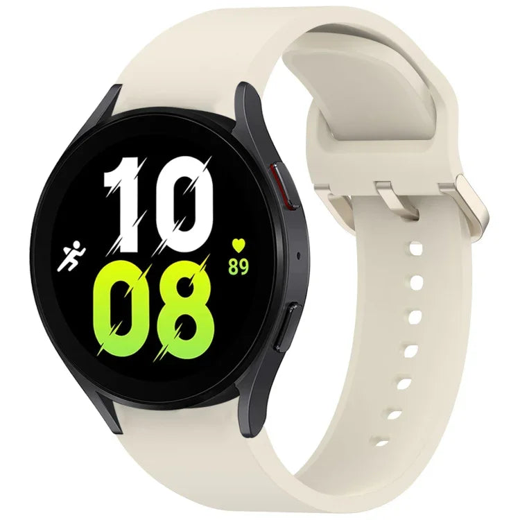 無地カラフルバックル クイックリリース シリコン時計バンド、Samsung Galaxy Watch 5 40 / 44mm 用、Samsung Galaxy Watch 5 Pro 用、Samsung Galaxy Watch 4 40 / 44mm 用、Samsung Galaxy Watch 4 Classic 46 / 42mm 用