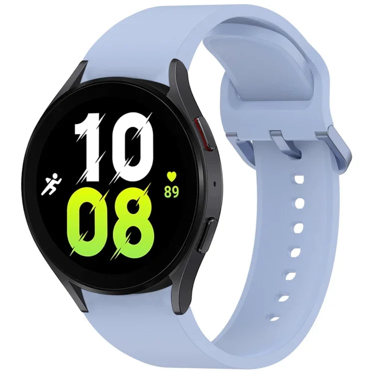 無地カラフルバックル クイックリリース シリコン時計バンド、Samsung Galaxy Watch 5 40 / 44mm 用、Samsung Galaxy Watch 5 Pro 用、Samsung Galaxy Watch 4 40 / 44mm 用、Samsung Galaxy Watch 4 Classic 46 / 42mm 用