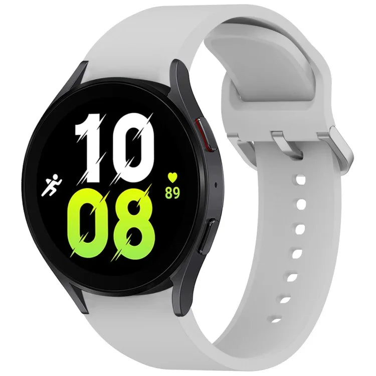 無地カラフルバックル クイックリリース シリコン時計バンド、Samsung Galaxy Watch 5 40 / 44mm 用、Samsung Galaxy Watch 5 Pro 用、Samsung Galaxy Watch 4 40 / 44mm 用、Samsung Galaxy Watch 4 Classic 46 / 42mm 用