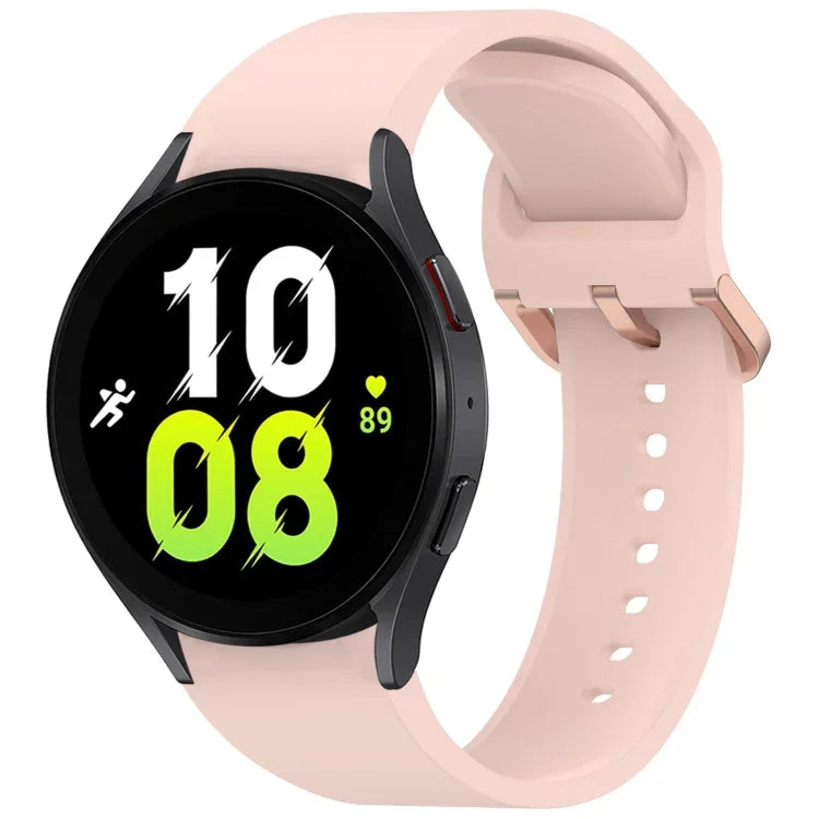 無地カラフルバックル クイックリリース シリコン時計バンド、Samsung Galaxy Watch 5 40 / 44mm 用、Samsung Galaxy Watch 5 Pro 用、Samsung Galaxy Watch 4 40 / 44mm 用、Samsung Galaxy Watch 4 Classic 46 / 42mm 用